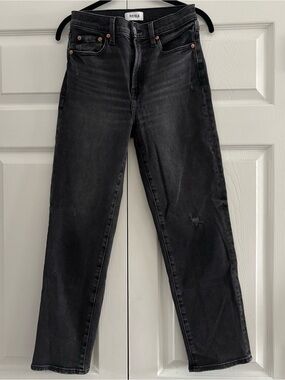 Pistola Charlie Straight Leg Jeans in Black